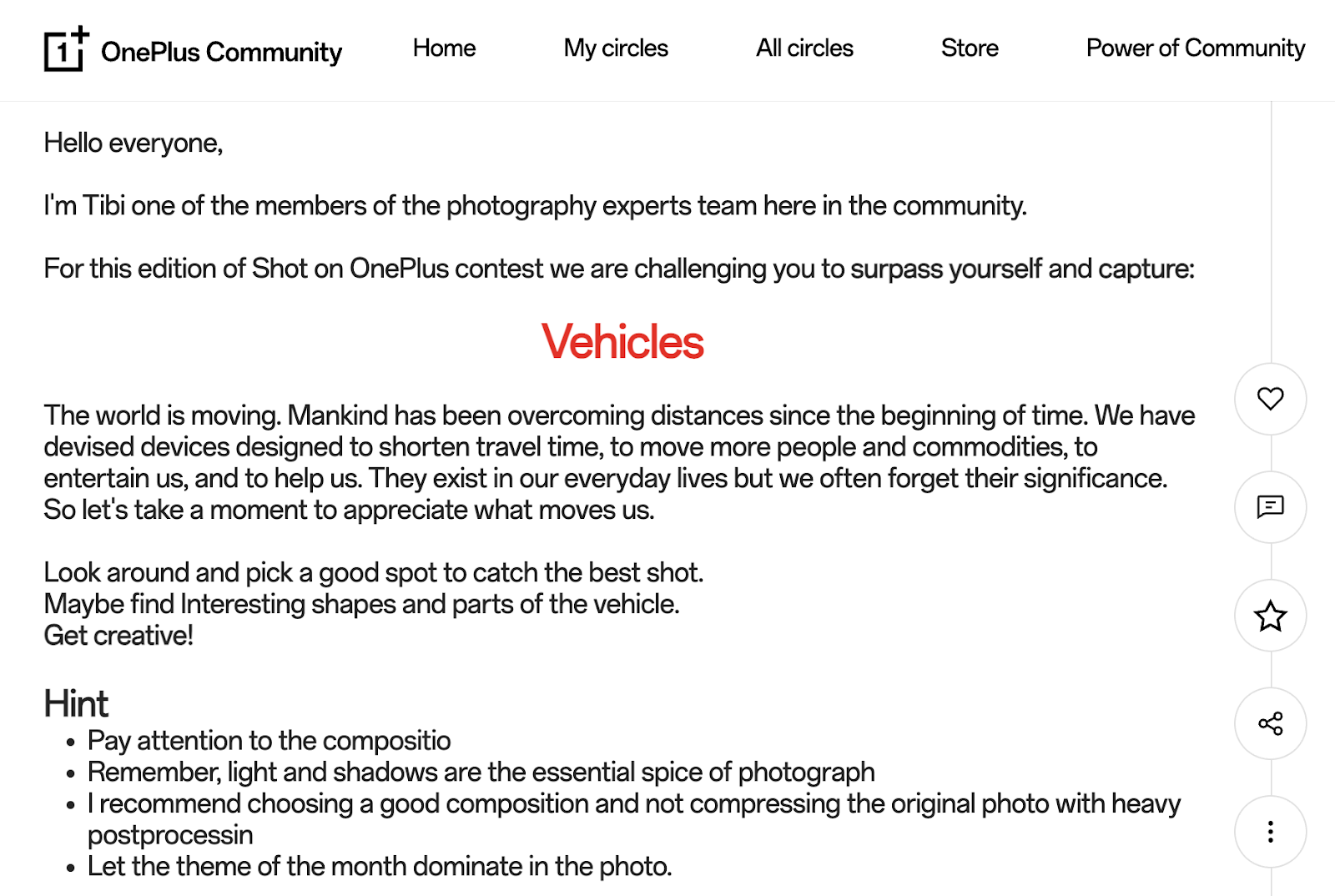 “Shot on OnePlus” campaign page